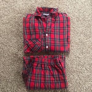 Bellepointe Sleepwear Men’s L Snuggly/Warm Red, Green, Blue, Yellow Plaid PJs